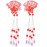 LALAFINA 2pcs Japanese Kimono Hair Clip Flower Tassel Hair Clip Chinese Fan Hairpin Qipao Hanfu Geisha Decorations for Women Cosplay Photo Props