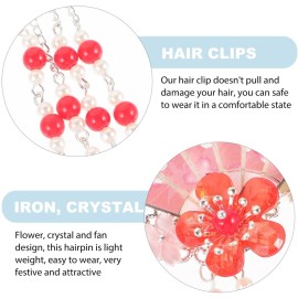 LALAFINA 2pcs Japanese Kimono Hair Clip Flower Tassel Hair Clip Chinese Fan Hairpin Qipao Hanfu Geisha Decorations for Women Cosplay Photo Props LALAFINA 2pcs Japanese Kimono Hair Clip Flower Tassel Hair Clip Chinese Fan Hairpin Qipao Hanfu Geisha Decorations for Women Cosplay Photo Props