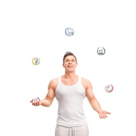 Tkocisa 16 Pack Juggling Balls for Beginners Soft Easy Juggling Balls, Mini Durable Juggle Ball Kit Colorful Juggle Balls Bulk Set for Beginners Adults Party Favor Supplies(5 Colors)