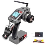 Radiolink RC6GS V3 7 Channels RC Transmitter and R7FG Gyro Receiver, 2.4GHz 600m RC Remote, Voltage Telemetry RC Controller and Receiver kit for Remote Control Car, Boats, Truck, Buggy, Crawler