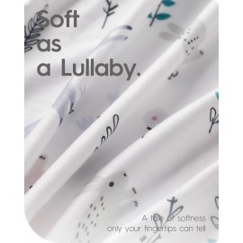 Bassinet Sheets for Baby Boy Girl, TotBasic Buttery Soft Universal Bassinet Fitted Sheet, Compatible with Halo, Mika Micky, Baby Delight, Dream On Me, Maxi COSI and More Bassinet Mattress(Woodland)