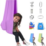 AWA Sensory Swing Indoor for Kids & Adults with Special Needs (Includes Hardware) Indoor Swing for Kids & Adults with Autism, ADHD, and Sensory Processing Challenges (Pink/Purple)