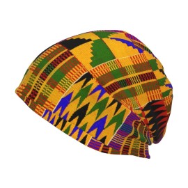 MANQINF African Slouchy Beanie Hat Unisex Warm Winter Hat Knit Beanie Skull Cap for Men Women