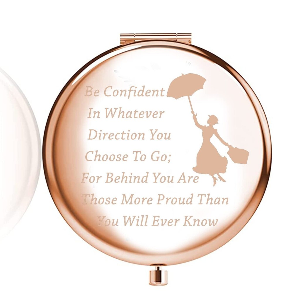 LQRI Mary Movie Compact Mirror Mary Quote Gift Umbrella Fans Gift Makeup Mirror Inspirational Gifts (Mary)
