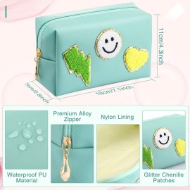 Chunful 9 Pieces Preppy Patch Makeup Bag Chenille Letters Cosmetic PU Leather Portable Waterproof Toiletry Travel Bag for Women End of the Year Teacher Gifts Bulk(Multicolor,Smile, Lightning, Heart) Chunful 9 Pieces Preppy Patch Makeup Bag Chenille Letters Cosmetic PU Leather Portable Waterproof Toiletry Travel Bag for Women End of the Year Teacher Gifts Bulk(Multicolor,Smile, Lightning, Heart)