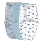 SwaddleMe by Ingenuity Original Swaddle, 100% Cotton, Improves Sleep & Calms Startle Reflex, 0-3 Months, 3-Pack - Dino Mite