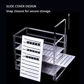 OLACHIKKO Lash Organizers and Storage, Small 5-Layer Lash Trays for Lash Extensions,Transparent lash tray Organizer, Eyelash Storage Box.