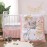 The Peanutshell 3 Piece Baby Crib Bedding Set for Girls - Newborn, Infant & Toddler Nursery Bed Set Decor with Fitted Crib Sheet, Dust Ruffle Comforter - Wildest Dreams