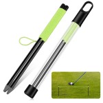 2 Pieces Golf Putting Aid With Pegs - Training String Guide for Alignment and Practice - Indoor Trainer Line, Green