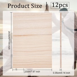 OLYCRAFT 12 Sheets Wooden Karate Breaking Boards 3.5mm Thick Taekwondo Breaking Boards Punching Wood Boards Wooden Kick Board Training Accessory for Karate Practice Performing 11.7x7.9 inch