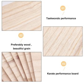OLYCRAFT 12 Sheets Wooden Karate Breaking Boards 3.5mm Thick Taekwondo Breaking Boards Punching Wood Boards Wooden Kick Board Training Accessory for Karate Practice Performing 11.7x7.9 inch