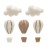 GLACIART ONE Hot Air Balloon & Cloud Decoration | Hanging Wall Decor, Bedroom Wall Banners, Room Accessories or Ceiling Mobile | Use for Garland or Crib | Great Gift Idea