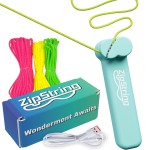 ZipString Original - As Seen on Shark Tank - Classic Rope Launcher Toy, Perfect for Kids & Adults - Fly a String Loop in The Air for Endless Tricks & Fun, Wonderment Awaits, Aesthetic Aqua