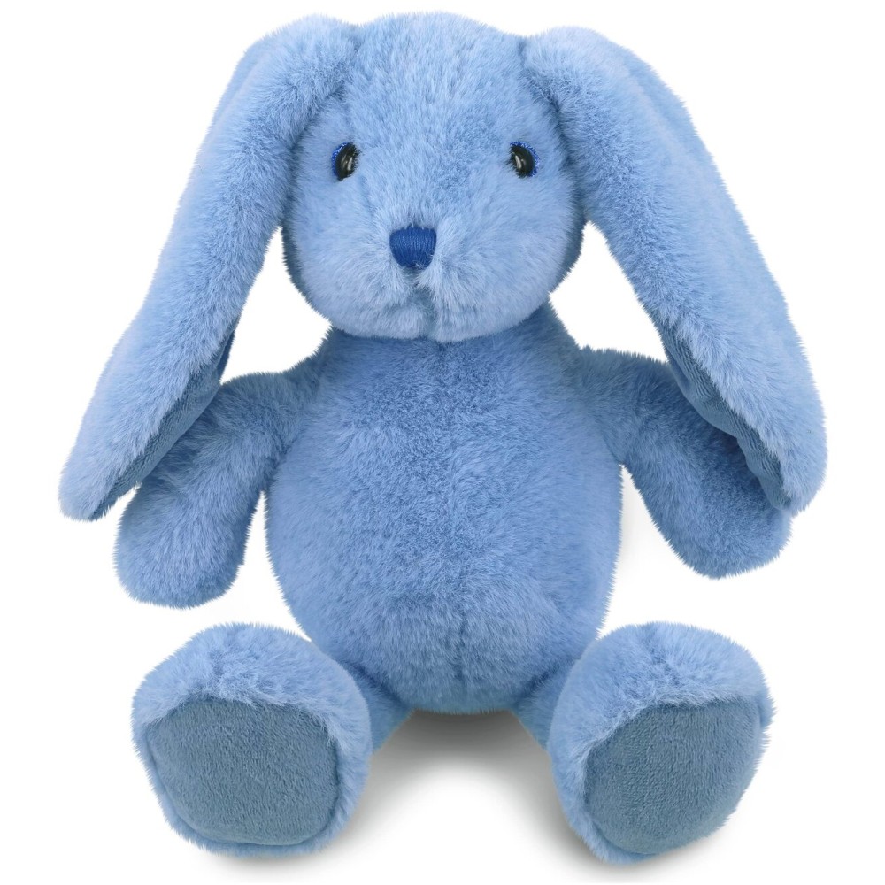 DolliBu Baby Blue Rabbit Plush - Super Soft Bunny Stuffed Animal, Adorable Realistic Stuffed Animal Bunny Toy for Boys and Girls, Cute Farm Life Plush Rabbit Gift for Baby, Kids, Adults - 8 Inches