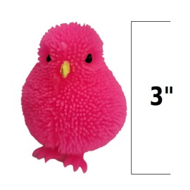 6 Pack - Neon Color Chick Puffers (3) Chicken Stress Relief Fun Soft Toys for Party Favors. Great for Soothing ADHD, Stress, Autism and More. (6)