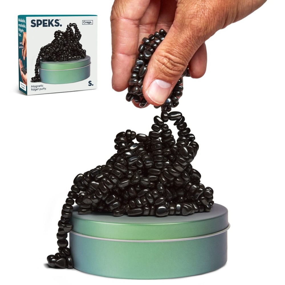 Speks Original Crags Ferrite Putty | 500+ Ferrite Stones in a Tin, Fidget Toy for Stress Relief, Sensory Desk Toy for Adults & Teens 14+ | Tranquility, Medium