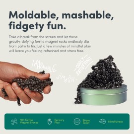 Speks Original Crags Ferrite Putty | 500+ Ferrite Stones in a Tin, Fidget Toy for Stress Relief, Sensory Desk Toy for Adults & Teens 14+ | Tranquility, Medium