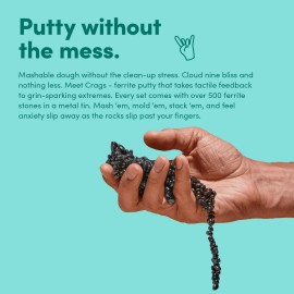 Speks Original Crags Ferrite Putty | 500+ Ferrite Stones in a Tin, Fidget Toy for Stress Relief, Sensory Desk Toy for Adults & Teens 14+ | Tranquility, Medium