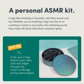 Speks Original Crags Ferrite Putty | 500+ Ferrite Stones in a Tin, Fidget Toy for Stress Relief, Sensory Desk Toy for Adults & Teens 14+ | Tranquility, Medium