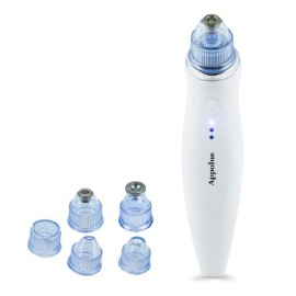 Microdermabrasion Machine - Appolus Premium Diamond Microdermabrasion Anti-Aging SkinTightening Device - 2 Diamond Tips - 5 Heads - Blackhead Blemishes Remover - Pore Line Wrinkle Sagging Minimizer