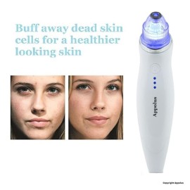 Microdermabrasion Machine - Appolus Premium Diamond Microdermabrasion Anti-Aging SkinTightening Device - 2 Diamond Tips - 5 Heads - Blackhead Blemishes Remover - Pore Line Wrinkle Sagging Minimizer