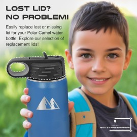 Polar Camel Lid Replacement 20 oz 32oz 40oz 12oz 1Pack - Water Bottle with Straw, Flip Top