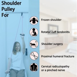 Shoulder Pulley Over The Door Physical Therapy System, Exercise Pulley, Alleviate Shoulder Pain and Facilitate Recovery from Surgery (Pink), FSA or HSA Eligible Shoulder Pulley Over The Door Physical Therapy System, Exercise Pulley, Alleviate Shoulder Pain and Facilitate Recovery from Surgery (Pink), FSA or HSA Eligible