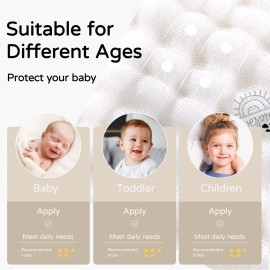 Yoofoss Hooded Baby Towels for Newborn 2 Pack 100% Muslin Organic Cotton Baby Bath Towel with Hood for Babies, Infant, Toddler and Kids, Large 32x32Inch, Soft and Absorbent Newborn Essential