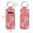 JooMeryer Lip Balm Holder Keychains Flamingo Printed Chapstick Holder Chapstick Sleeve Pouch Bag Accessories for Womens Girls,Pink Flower Flamingo