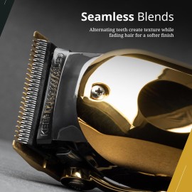 Wahl Professional Stagger Tooth Gold Blade Set DLC Titanium Coated Seamless Blending Replacement Fits Cordless Magic Clip