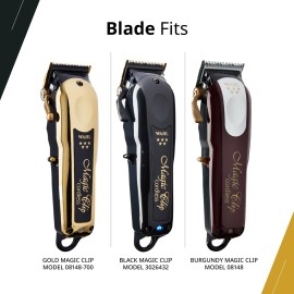 Wahl Professional Stagger Tooth Gold Blade Set DLC Titanium Coated Seamless Blending Replacement Fits Cordless Magic Clip
