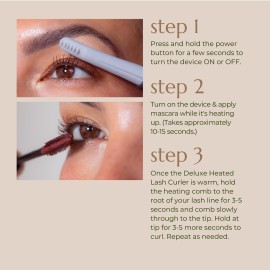 Chella Deluxe Heated Eyelash Curler with USB re-Chargeable Battery - Safe and Gentle Won\'t Damage Your Eyelashes (USB Re-Chargeable)