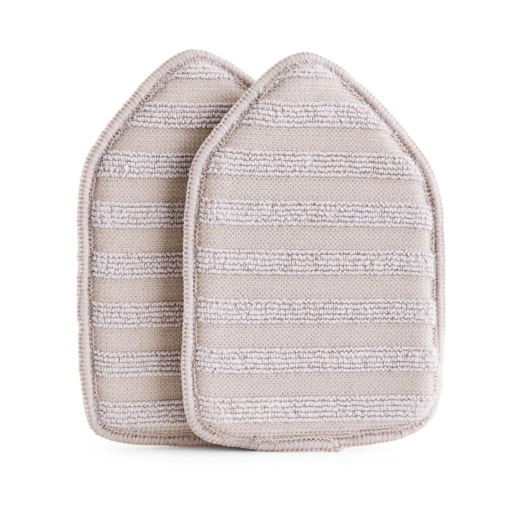 Moku Home Replacement Microfiber Pad for Extendable Tub Tile Shower Scrubber for Cleaning Non-Scratch (2X Microfiber Pads Gray)