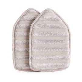 Moku Home Replacement Microfiber Pad for Extendable Tub Tile Shower Scrubber for Cleaning Non-Scratch (2X Microfiber Pads Gray)