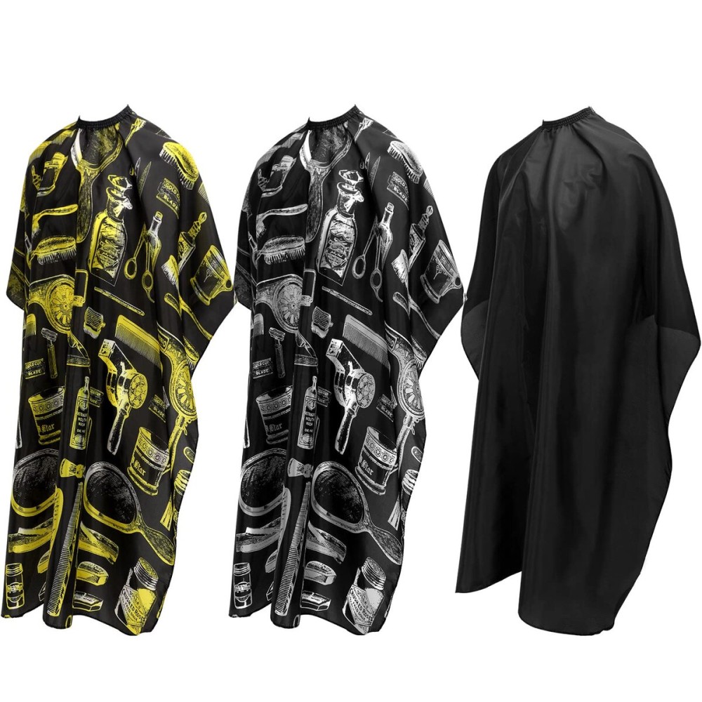 FEBSNOW Professional Hair Cutting Cape, 3 Pcs Hairdressing Salon Cape for Styling Coloring Hair Hair Cutting Cape Accessories FEBSNOW Professional Hair Cutting Cape, 3 Pcs Hairdressing Salon Cape for Styling Coloring Hair Hair Cutting Cape Accessories