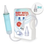 Nasal Aspirator for Baby and Syringes - Nasal Irrigator Bundle with 24 Disposable Tips and 4 Nasal Syringes for Babies | Manual Control & Portable Design (Starter Kit)