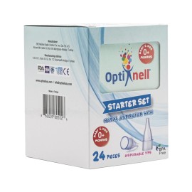 Nasal Aspirator for Baby and Syringes - Nasal Irrigator Bundle with 24 Disposable Tips and 4 Nasal Syringes for Babies | Manual Control & Portable Design (Starter Kit)