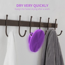 Silicone Body Scrubber, BEAUTAIL Shower Bath Scrubber, More Hygienic Than Traditional Loofah, Lather Nicely, Long Lasting, Gentle Exfoliating Brush for Women Men Baby Sensitive Skin, 1 Pack, Purple Silicone Body Scrubber, BEAUTAIL Shower Bath Scrubber, More Hygienic Than Traditional Loofah, Lather Nicely, Long Lasting, Gentle Exfoliating Brush for Women Men Baby Sensitive Skin, 1 Pack, Purple