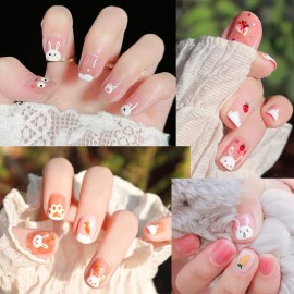 Easter Nail Art Stickers 3D Self-Adhesive Nail Decals Easter Rabbit Carrot Flower Design Nail Supplies Cute Easter Cartoon Nail Sticker for Women Girls Holidays Acrylic Nail DIY Decorations 6Sheets Easter Nail Art Stickers 3D Self-Adhesive Nail Decals Easter Rabbit Carrot Flower Design Nail Supplies Cute Easter Cartoon Nail Sticker for Women Girls Holidays Acrylic Nail DIY Decorations 6Sheets