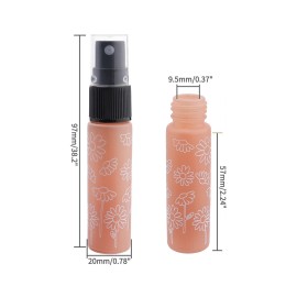 Newzoll 14 Pieces Empty Glass Spray Bottle, 10 ml/ 0.33 oz Fine Mist Sprayer Bottles Portable Refillable Perfume Container for Essential Oils, Travel (Orange)