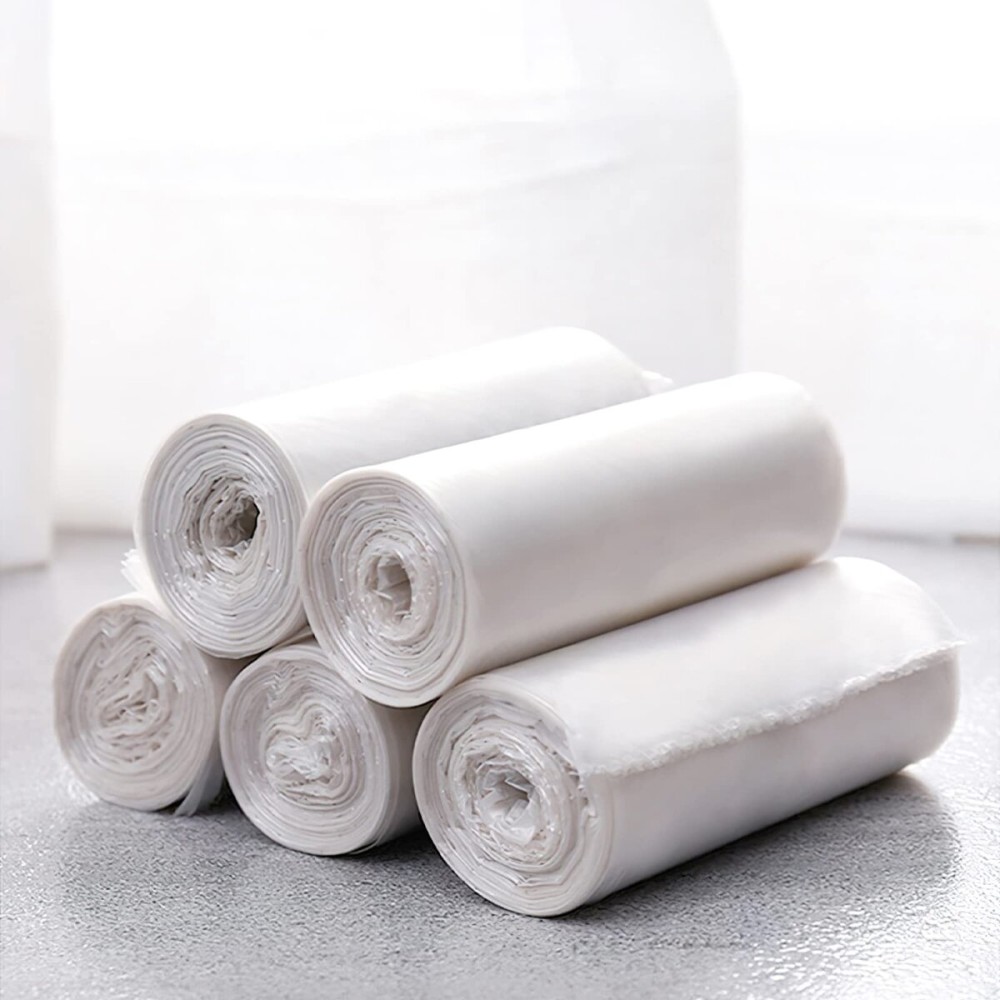 MONGTINGLU Mini Trash Bags for Mini Trash Can, 0.5 Gal 150 Counts / 5 Rolls Mini Trash Bags for Small Desktop Garbage can, Fit to 2 Liter or Less Trash Can (Clear) MONGTINGLU Mini Trash Bags for Mini Trash Can, 0.5 Gal 150 Counts / 5 Rolls Mini Trash Bags for Small Desktop Garbage can, Fit to 2 Liter or Less Trash Can (Clear)