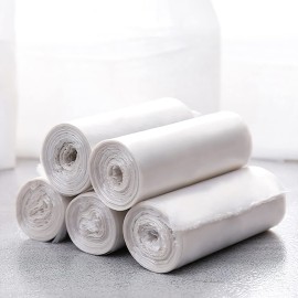 MONGTINGLU Mini Trash Bags for Mini Trash Can, 0.5 Gal 150 Counts / 5 Rolls Mini Trash Bags for Small Desktop Garbage can, Fit to 2 Liter or Less Trash Can (Clear)