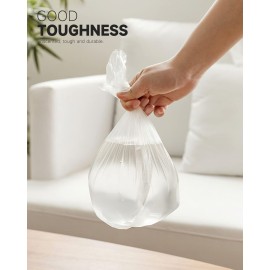 MONGTINGLU Mini Trash Bags for Mini Trash Can, 0.5 Gal 150 Counts / 5 Rolls Mini Trash Bags for Small Desktop Garbage can, Fit to 2 Liter or Less Trash Can (Clear) MONGTINGLU Mini Trash Bags for Mini Trash Can, 0.5 Gal 150 Counts / 5 Rolls Mini Trash Bags for Small Desktop Garbage can, Fit to 2 Liter or Less Trash Can (Clear)