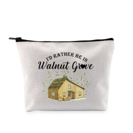 G2TUP TV Show Inspired Gift Id Rather Be In W Makeup Bag Book Fan Cosmetic Bag Novel Book Gift Zipper Travel Bag