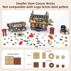 HIGH GODO Japan Street Mini Building Set, MOC Cute Takoyaki Shop Creative Japanese Architecture Set, Collectible Gifts for Adults Kids 6-12, NOT Compatible with Classic Bricks (951 Pieces)