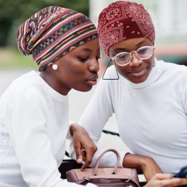 Sintege 6 Pcs Satin Lined Bonnet Sleep Cap for Women Men African Silk Soft Beanie Hair Sleep Wrap for Natural Curly Braids(Stylish Patterns)