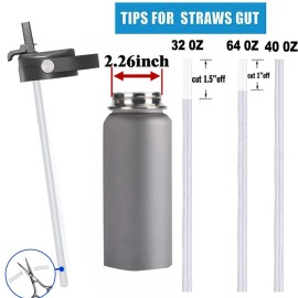 Straw Lid for Hydro flask Wide Mouth Water Bottle 32 oz 40 oz, Top Lids with Straw for Hydroflask Wide Mouth, Replacement Cap Accessories Flip Lid Flex Handle