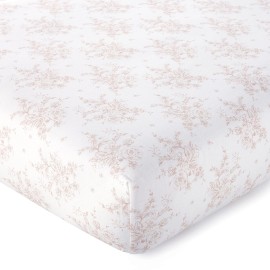 Levtex Baby - Heritage Crib Bed Set - Baby Nursery Set - Blush Velvet - Rich Velvet - 4 Piece Set Includes Quilt, One Fitted Sheet, Changing Pad & Skirt/Dust Ruffle