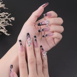 KACHIMOO Star Nail Charms, 20pc 3D Rhinestone Stars for Nail Designs DIY Accessories