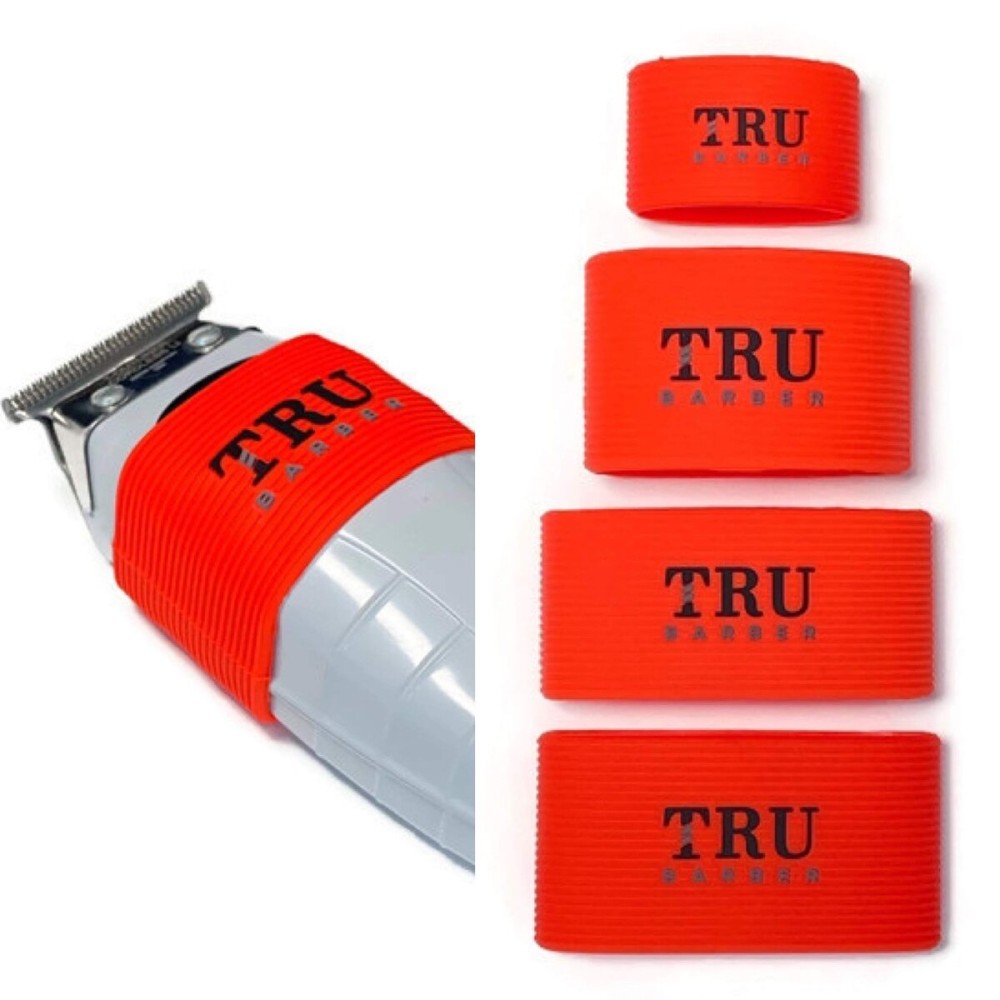 TRU BARBER Clipper Bands 4 PCS Clipper Sleeve for Barbers, Clipper Sleeve for Barber Tools, Non Slip, Heat Resistant (RED) TRU BARBER Clipper Bands 4 PCS Clipper Sleeve for Barbers, Clipper Sleeve for Barber Tools, Non Slip, Heat Resistant (RED)